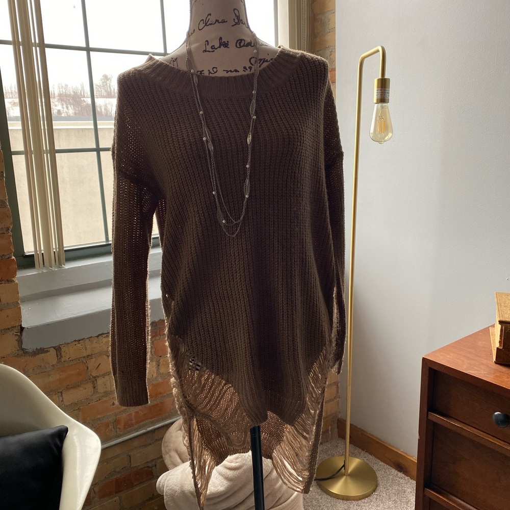 Chocolate Loose Knit Sweater